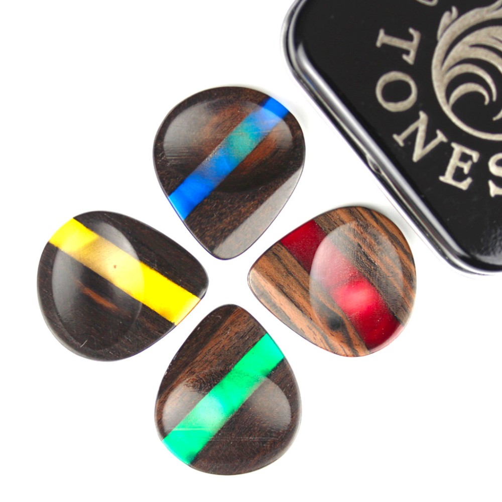 River Tones Ebony Groove Gold Resin 1 Pick - Timber Tones